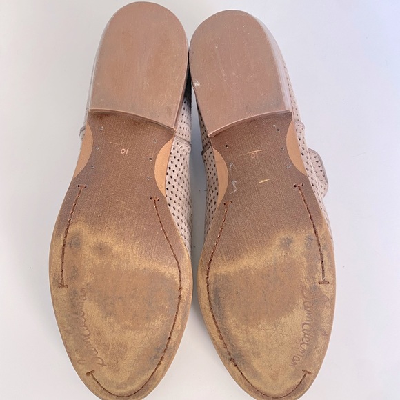 10 Sam Edelman PAULA booties boots perforated leather mushroom taupe tan brown - Picture 4 of 8